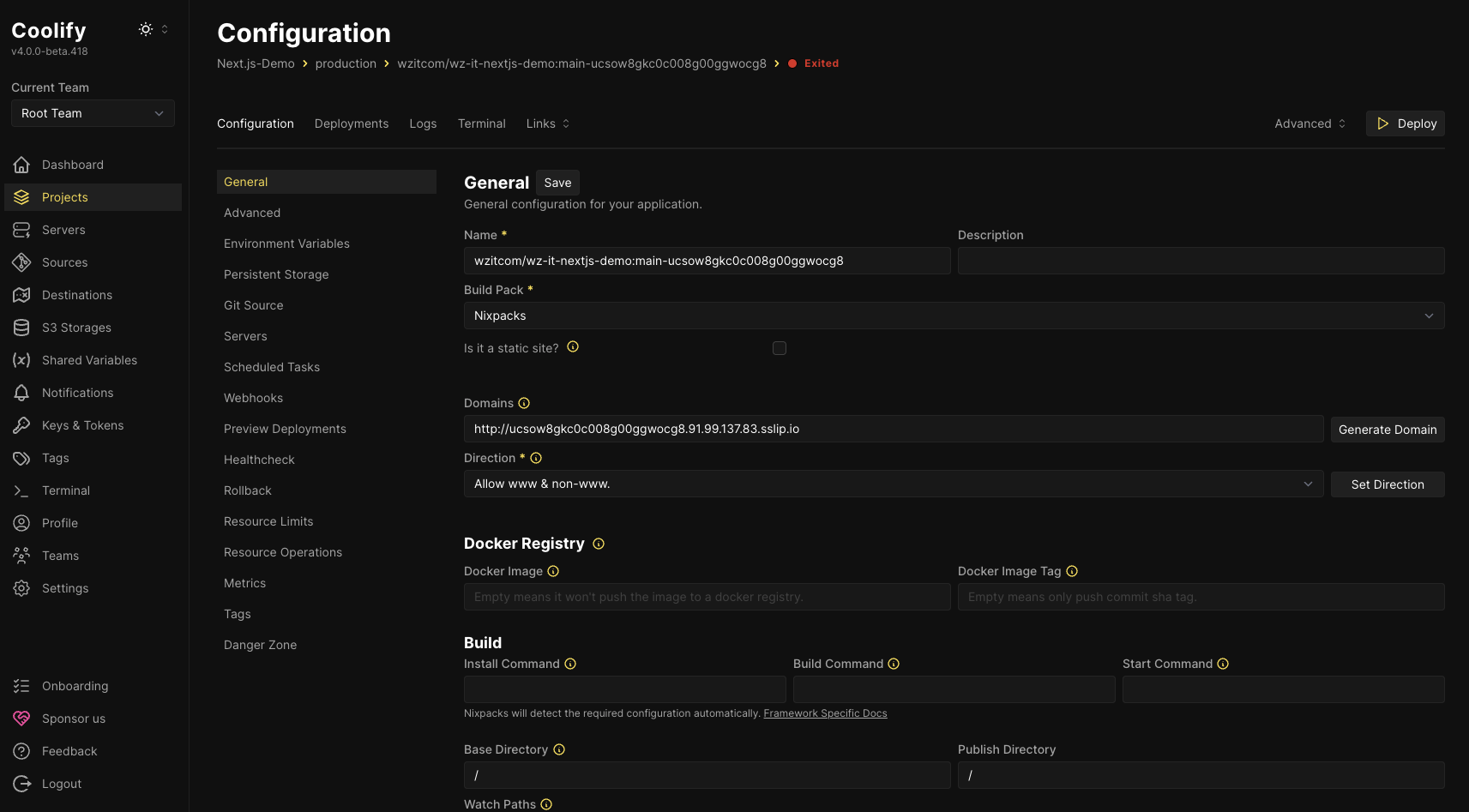 App configuration