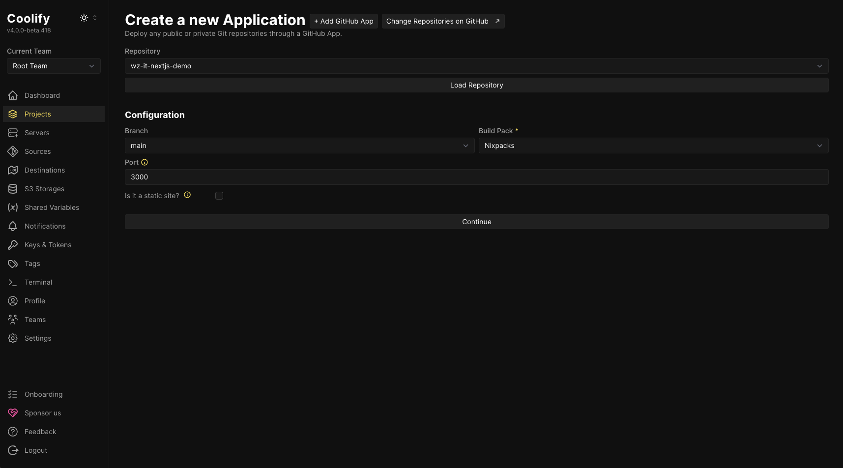 Resource settings