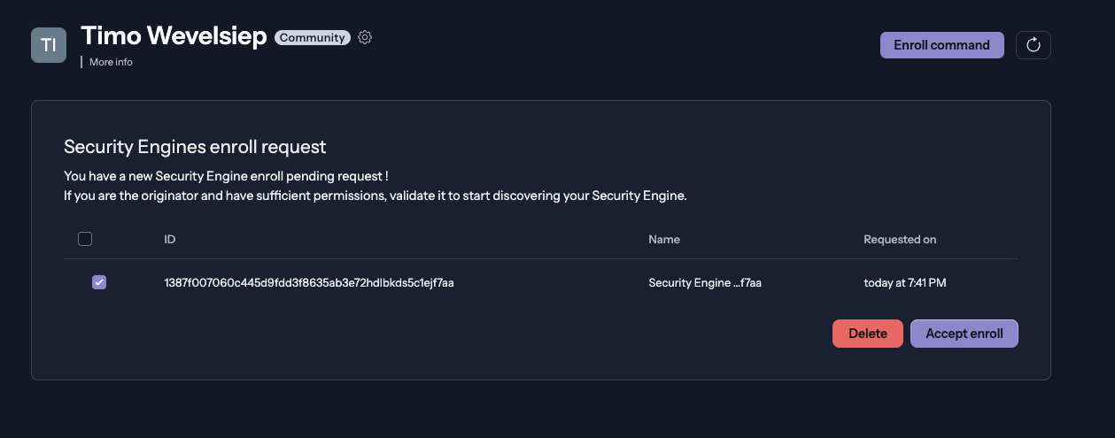 CrowdSec Enrollment