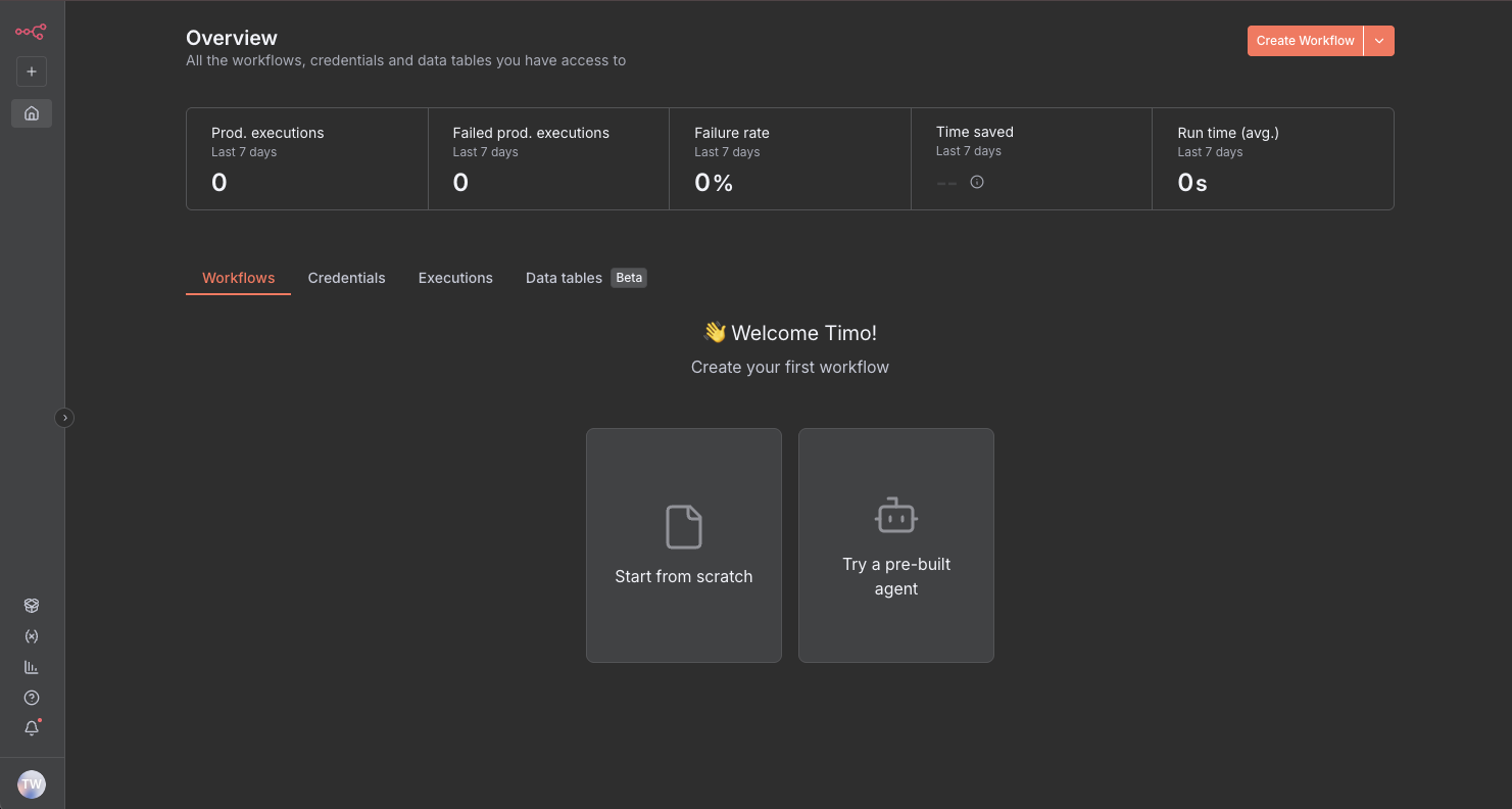 n8n Dashboard