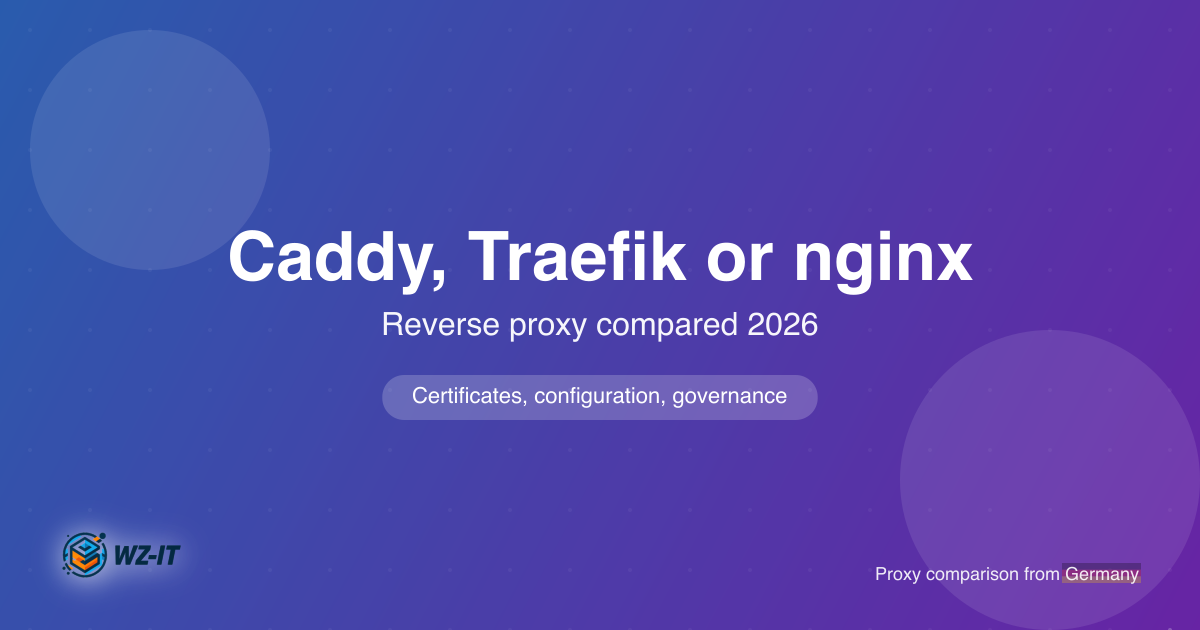 Caddy, Traefik or nginx: reverse proxy compared 2026