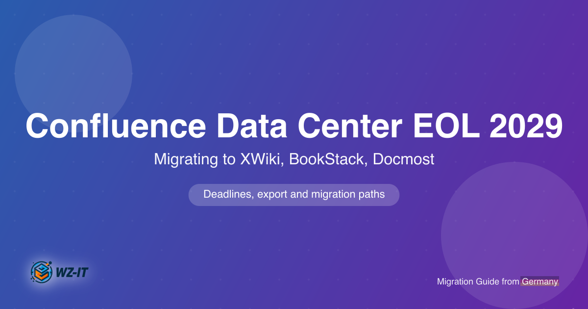 Confluence Data Center End of Life 2029: Migrating to XWiki, BookStack, Docmost or Wiki.js