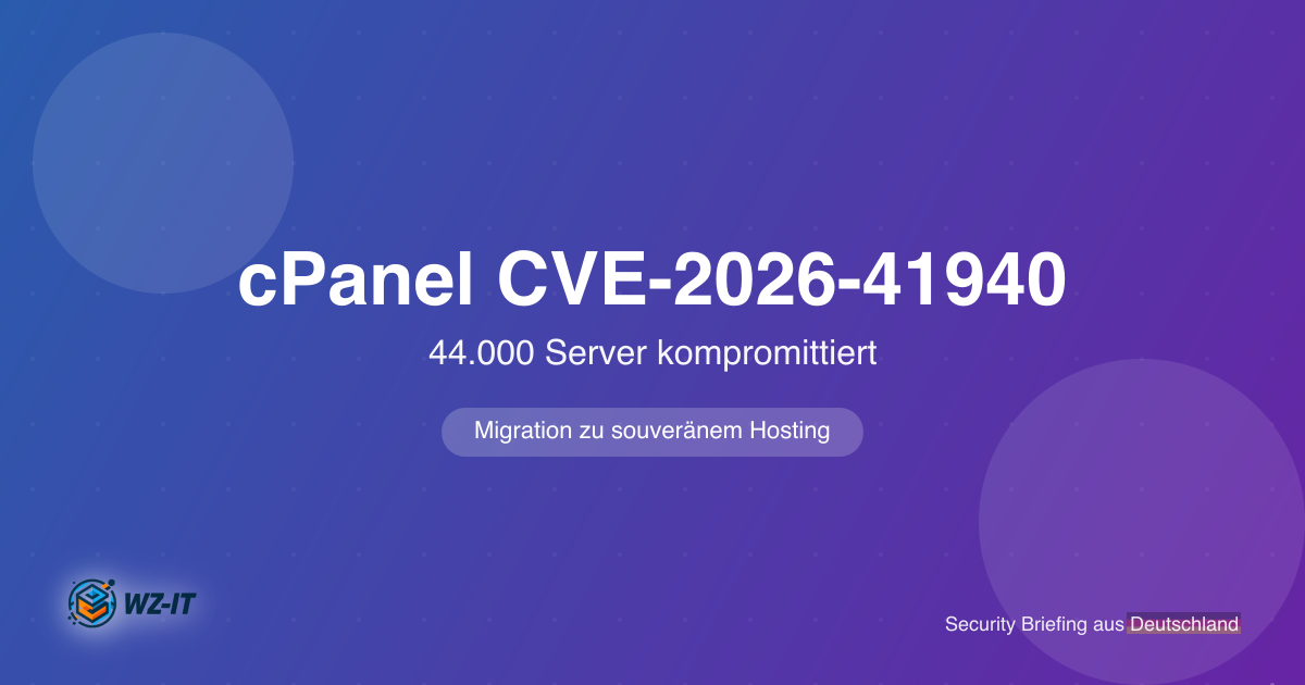 cPanel CVE-2026-41940: 44.000 Server kompromittiert — was Unternehmen mit Shared-Hosting jetzt tun müssen