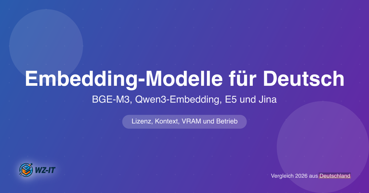 Embedding-Modelle für Deutsch 2026: BGE-M3, Qwen3-Embedding und E5 im Vergleich