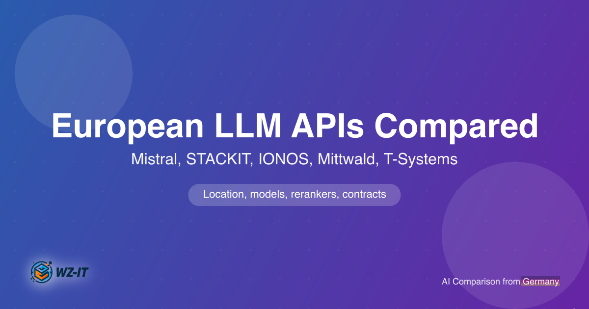 European LLM APIs Compared: Mistral, STACKIT, IONOS, Mittwald, T-Systems