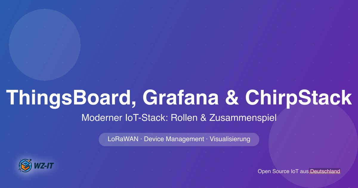ThingsBoard, Grafana & ChirpStack im modernen IoT-Stack: Rollen, Zusammenspiel und Praxisbeispiele