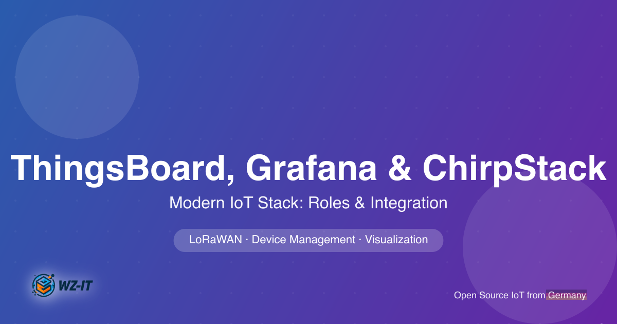 ThingsBoard, Grafana & ChirpStack in the Modern IoT Stack: Roles, Integration and Use Cases