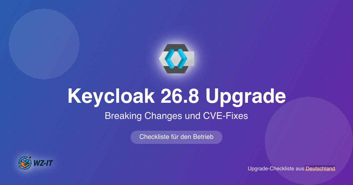 Keycloak 26.8 Upgrade: Checkliste mit Breaking Changes und CVE-Fixes
