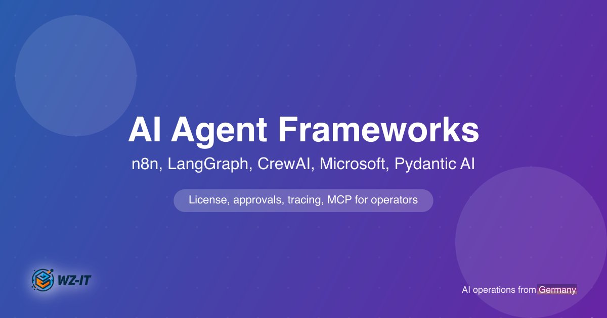 AI Agent Frameworks Compared: n8n, LangGraph, CrewAI, Microsoft Agent Framework, Pydantic AI