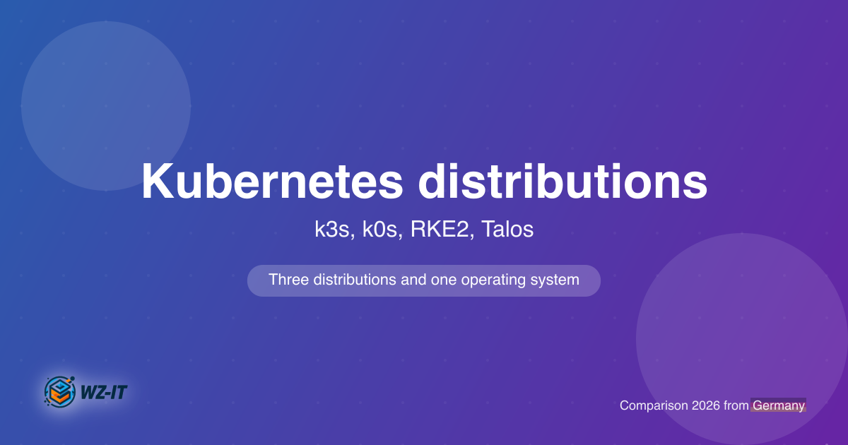 k3s, k0s, RKE2 or Talos: Kubernetes distributions compared 2026