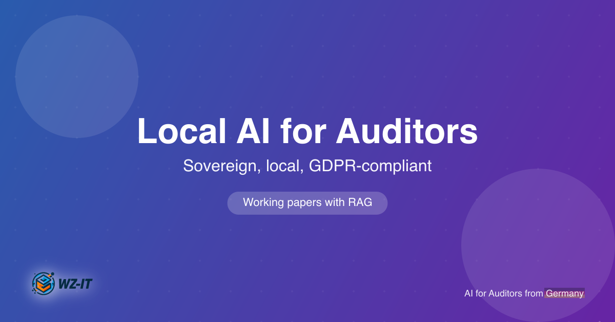 Local AI for Auditors: §43/§50a WPO, §323 HGB and the RAG Path