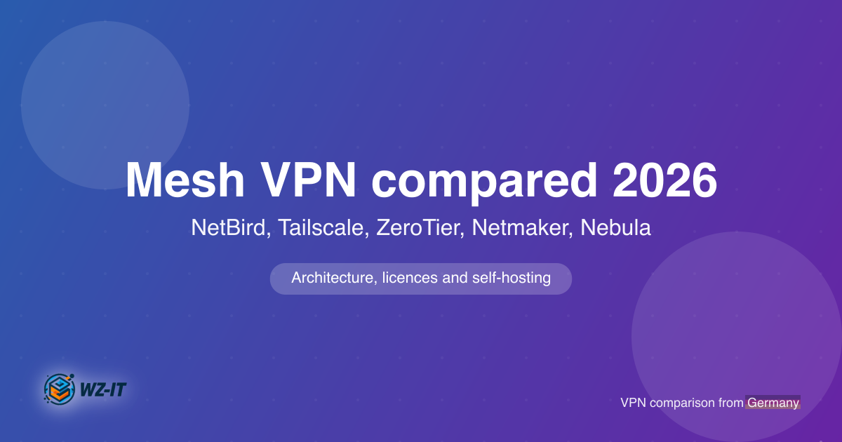 Mesh VPN compared 2026: NetBird, Tailscale, Headscale, ZeroTier, Netmaker and Nebula