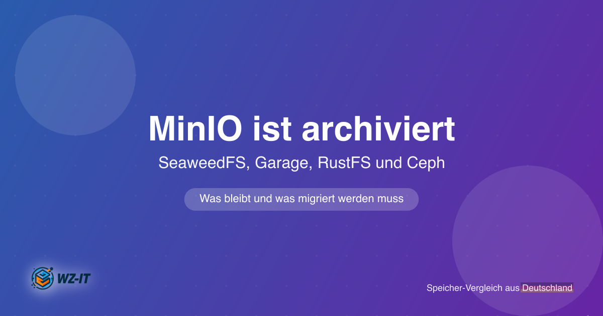 MinIO ist archiviert: S3-kompatibler Speicher zum Selbsthosten im Vergleich