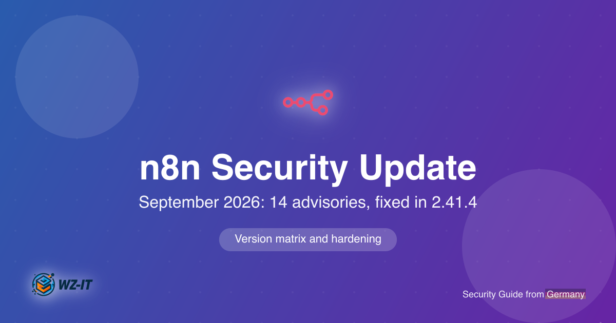 n8n Security Update September 2026: 14 Advisories, Fixed Versions and Hardening