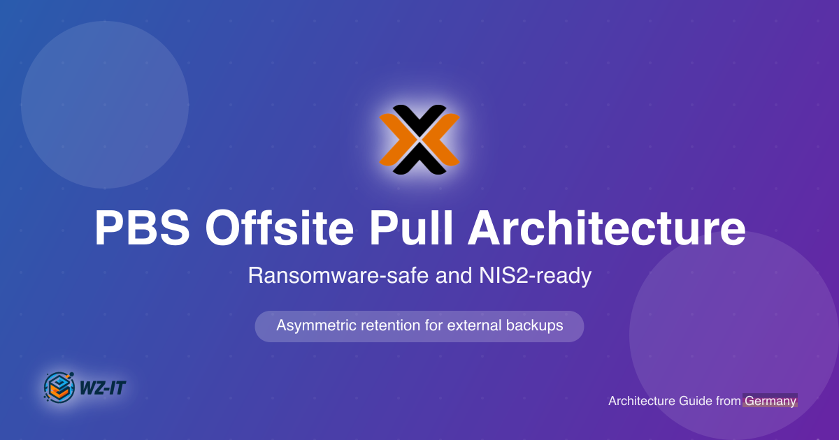 Proxmox Backup Server Offsite: Pull Architecture with Asymmetric Retention for Ransomware-Safe Backups