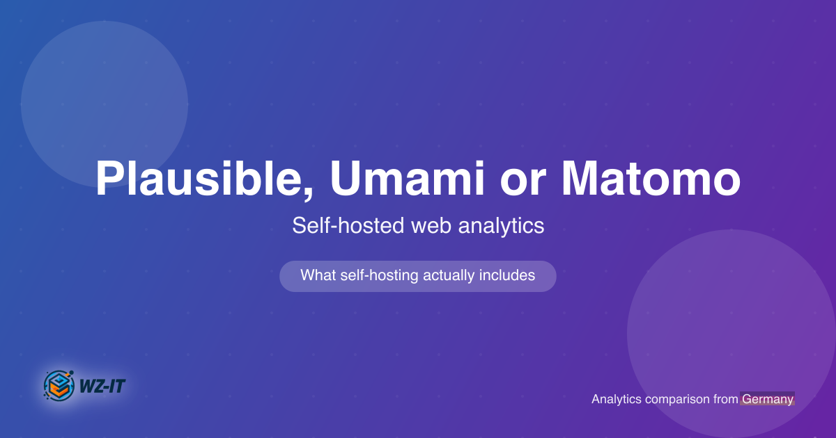 Plausible, Umami or Matomo: self-hosted web analytics compared 2026
