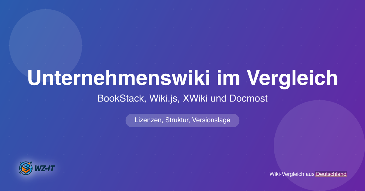 BookStack, Wiki.js, XWiki oder Docmost: Unternehmenswiki im Vergleich 2026