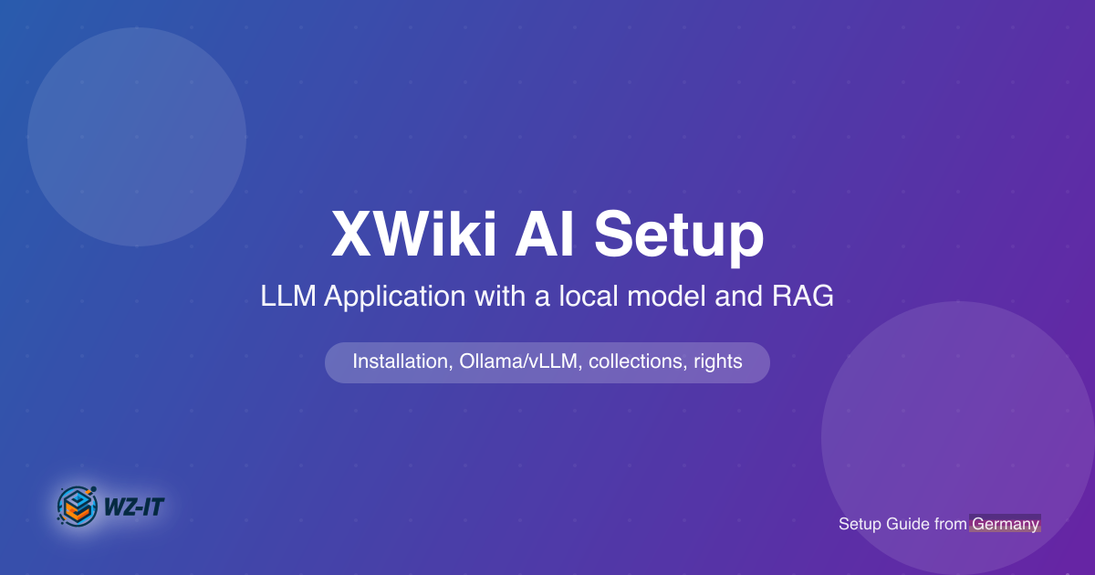 XWiki AI Setup: LLM Application with a Local Model and RAG