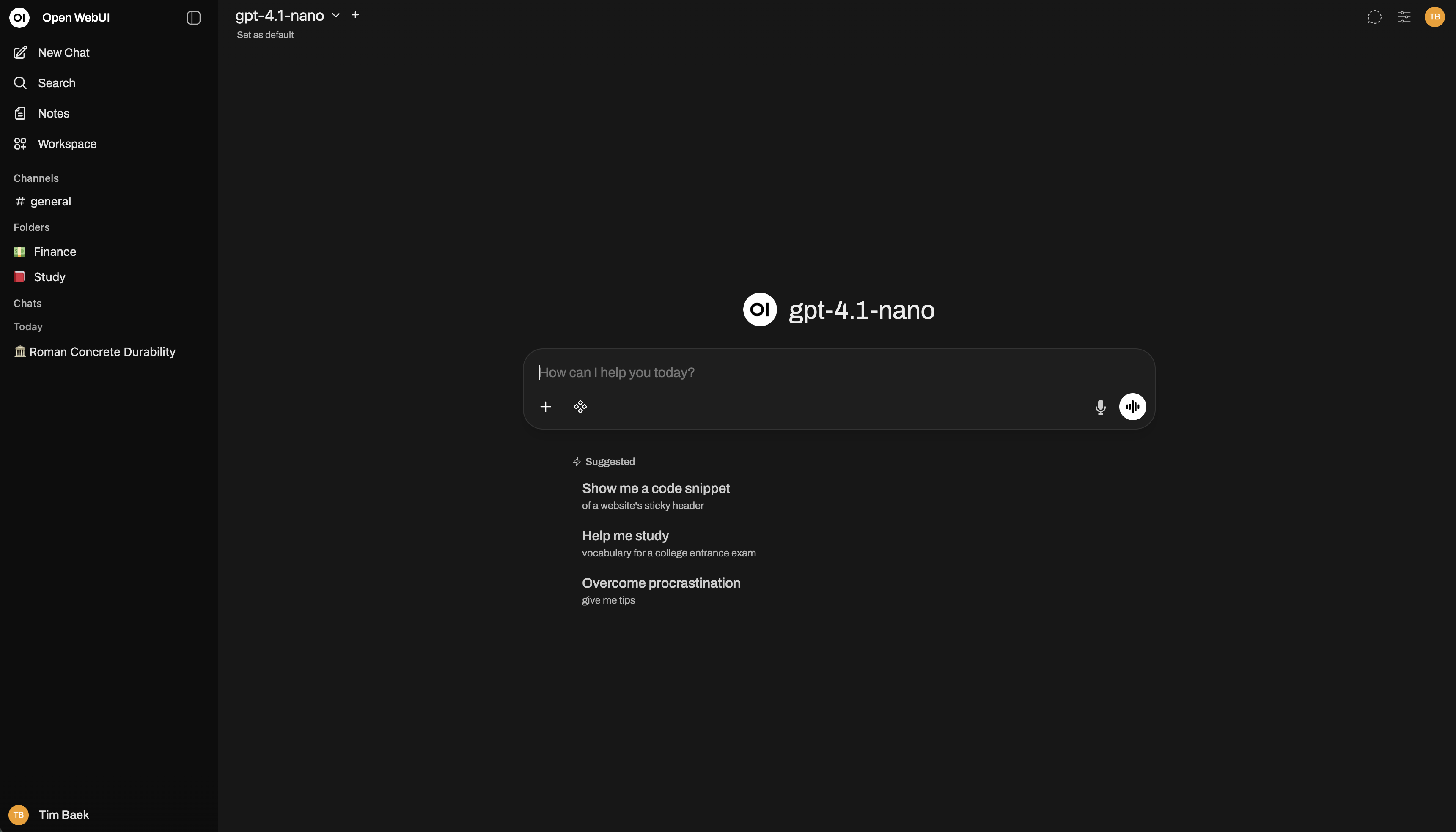 Open WebUI Screenshot