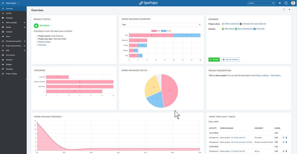 OpenProject Screenshot
